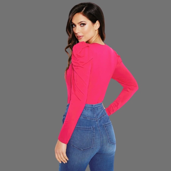 Boston Proper So Essential Ruffle Ribbed Long Sleeve Top - Picture 2 of 14